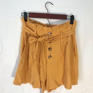 Yellow Hyfve, tie high waisted shorts